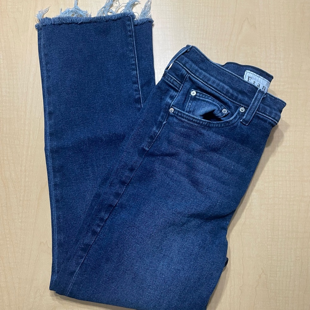 Frank and Eileen Dark Wash Raw Hem Cork Jeans Size 30 - Picture 6 of 12